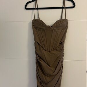 Baby boo mocha mini corset Dress